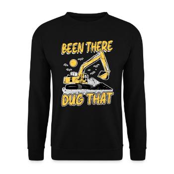 Been There Dug That - Excavator Operator - Unisex Pullover - Schwarz - Vorne - Alina (178cm) & Michal (187cm)