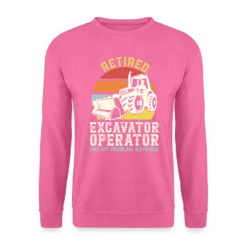 Retired Excavator Operator - Unisex Sweatshirt - pink - Front