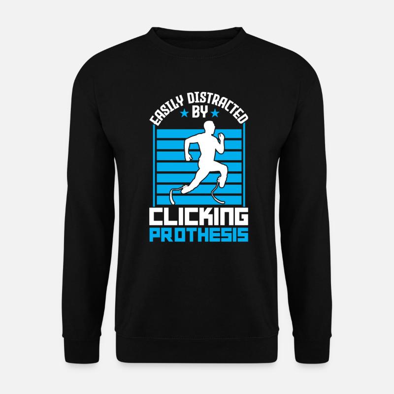 Easily Distracted By Clicking Prothesis - Unisex Pullover - Schwarz