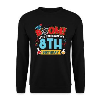 Boum Célébrons mon 8e anniversaire - Sweat-shirt Unisexe - noir - Devant - Alina (178cm) & Michal (187cm)