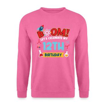 Boum Célébrons mon 12e anniversaire - Sweat-shirt Unisexe - rose - Devant