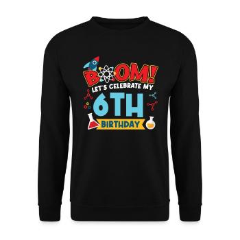 Boum Célébrons mon 6e anniversaire - Sweat-shirt Unisexe - noir - Devant - Alina (178cm) & Michal (187cm)
