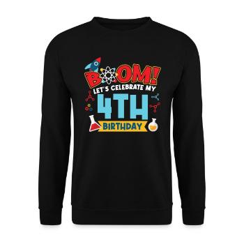 Boum Célébrons mon 4e anniversaire - Sweat-shirt Unisexe - noir - Devant - Alina (178cm) & Michal (187cm)