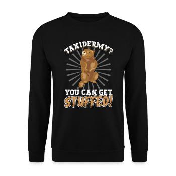Taxidermy - You Can Get Stuffed - Unisex Pullover - Schwarz - Vorne - Alina (178cm) & Michal (187cm)