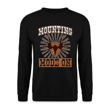 Mounting Mode On - Taxidermy - Unisex Pullover - Schwarz - Vorne - Alina (178cm) & Michal (187cm)
