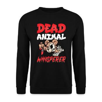 Dead Animal Whisperer - Taxidermy - Unisex Pullover - Schwarz - Vorne - Alina (178cm) & Michal (187cm)