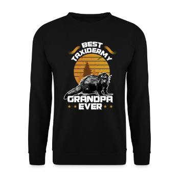Best Taxidermy Grandpa Ever - Unisex Pullover - Schwarz - Vorne - Alina (178cm) & Michal (187cm)