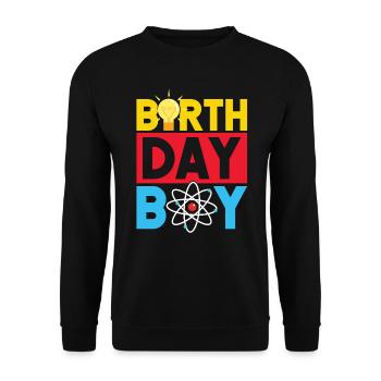 Science Birthday Garçon - Sweat-shirt Unisexe - noir - Devant - Alina (178cm) & Michal (187cm)