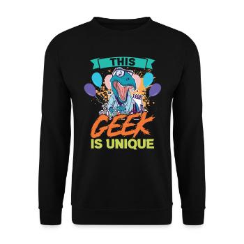 Ce geek est unique - Anniversaire de la science - Sweat-shirt Unisexe - noir - Devant - Alina (178cm) & Michal (187cm)