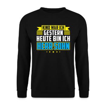 Jugendweihe 2023 Junge - Unisex Pullover - Schwarz - Vorne - Alina (178cm) & Michal (187cm)