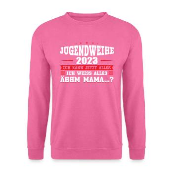 Jugendweihe 2023 Mädchen Junge - Unisex Pullover - Pink - Vorne