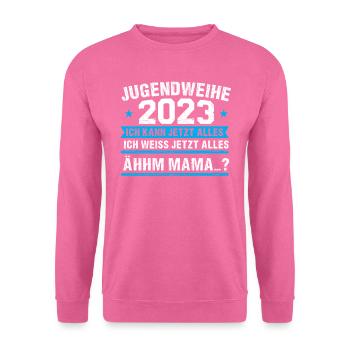 Jugendweihe 2023 Mädchen Junge - Unisex Pullover - Pink - Vorne