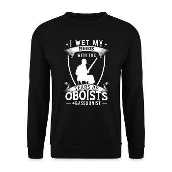 I Wet My Reeds With The Tears Of Oboists - Bassoon - Unisex Sweatshirt - black - Front - Alina (178cm) & Michal (187cm)