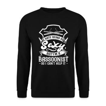 I'm a Bassoonist - Unisex Sweatshirt - black - Front - Alina (178cm) & Michal (187cm)