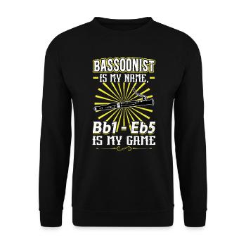 Bassonist Is My Game - Basson - Sweat-shirt Unisexe - noir - Devant - Alina (178cm) & Michal (187cm)