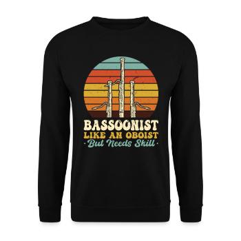 Bassoonist - Like An Oboist But Needs Skill - Unisex Sweatshirt - black - Front - Alina (178cm) & Michal (187cm)