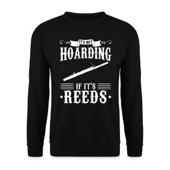 It's Not Hoarding If It's Reeds - Bassoon - Unisex Sweatshirt - black - Front - Alina (178cm) & Michal (187cm)