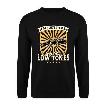 I'm Just Here For The Low Tones - Bassoon - Unisex Sweatshirt - black - Front - Alina (178cm) & Michal (187cm)