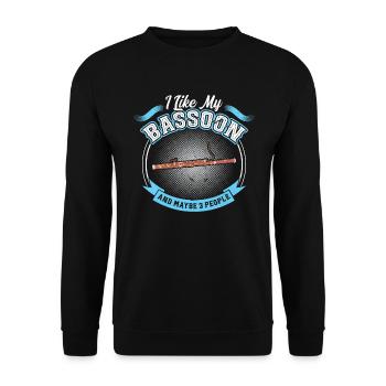 I Like My Bassoon And Maybe 3 People - Unisex Pullover - Schwarz - Vorne - Alina (178cm) & Michal (187cm)