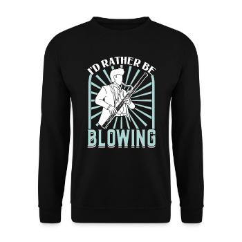 I'd Rather Be Blowing - Bassoon - Unisex Pullover - Schwarz - Vorne - Alina (178cm) & Michal (187cm)