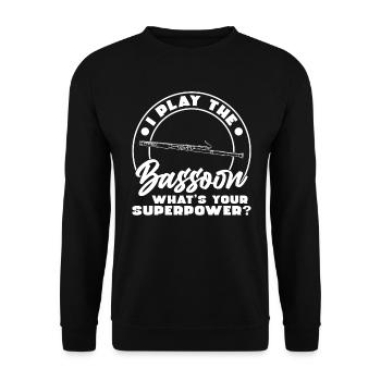 I Play The Bassoon - Unisex Pullover - Schwarz - Vorne - Alina (178cm) & Michal (187cm)