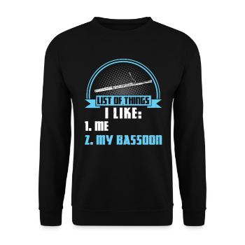I Like Me And My Bassoon - Unisex Pullover - Schwarz - Vorne - Alina (178cm) & Michal (187cm)