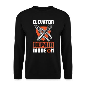 Elevator Repair Mode On - Unisex Sweatshirt - black - Front - Alina (178cm) & Michal (187cm)