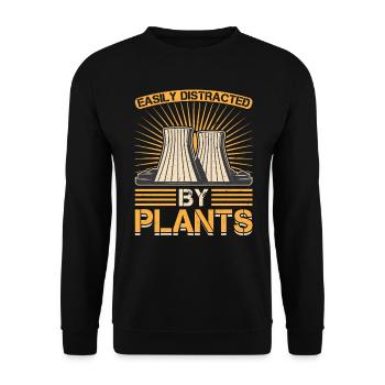 Easily Distracted By Plants - Nuclear Engineering - Unisex Pullover - Schwarz - Vorne - Alina (178cm) & Michal (187cm)