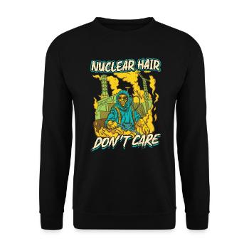 Nuclear Hair Don't Care - Nuclear Engineering - Unisex Pullover - Schwarz - Vorne - Alina (178cm) & Michal (187cm)
