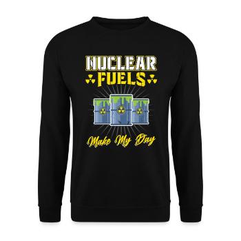 Nuclear Fuels Make My Day - Nuclear Engineering - Unisex Pullover - Schwarz - Vorne - Alina (178cm) & Michal (187cm)
