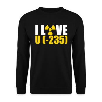 I Love U - Nuclear Engineering - Unisex Pullover - Schwarz - Vorne - Alina (178cm) & Michal (187cm)