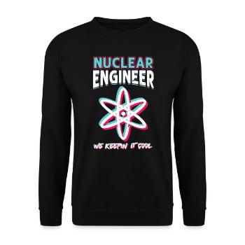 Nuclear Engineer - Unisex Pullover - Schwarz - Vorne - Alina (178cm) & Michal (187cm)