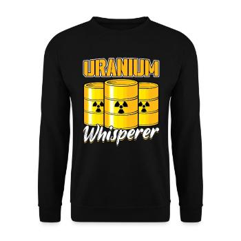 Uranium Whisperer - Nuclear Engineering - Unisex Pullover - Schwarz - Vorne - Alina (178cm) & Michal (187cm)