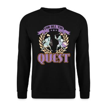 For All The Quest - Larping - Unisex Pullover - Schwarz - Vorne - Alina (178cm) & Michal (187cm)