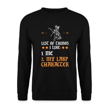 I Like Me And My Larp Character - Larping - Unisex Sweatshirt - black - Front - Alina (178cm) & Michal (187cm)