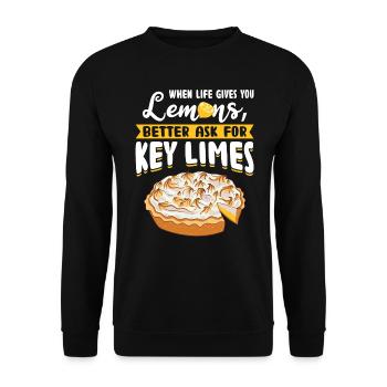Better Ask For Key Lime Pie - Unisex Sweatshirt - black - Front - Alina (178cm) & Michal (187cm)