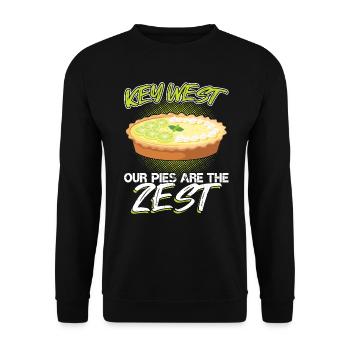 Key West - Our Pies Are The Zest - Unisex Sweatshirt - black - Front - Alina (178cm) & Michal (187cm)