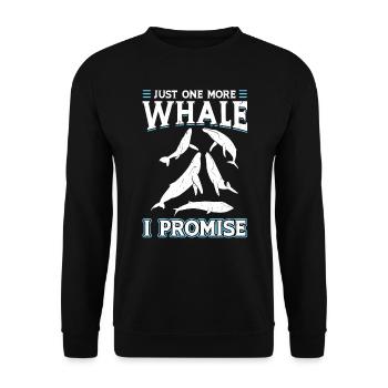 Juste une baleine de plus je promets - Observation des baleines - Sweat-shirt Unisexe - noir - Devant - Alina (178cm) & Michal (187cm)