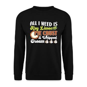 I Need Key Limes, Pie Crust And Whipped Cream - Unisex Sweatshirt - black - Front - Alina (178cm) & Michal (187cm)