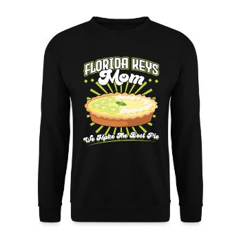 Florida Keys Mom - Key Lime Pie - Unisex Sweatshirt - black - Front - Alina (178cm) & Michal (187cm)