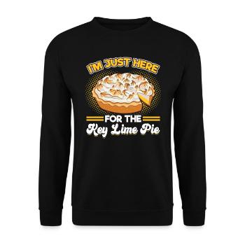 I'm Just Here For The Key Lime Pie - Unisex Sweatshirt - black - Front - Alina (178cm) & Michal (187cm)