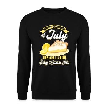 Happy Beginning Of July Let's Have A Key Lemon Pie - Unisex Sweatshirt - black - Front - Alina (178cm) & Michal (187cm)