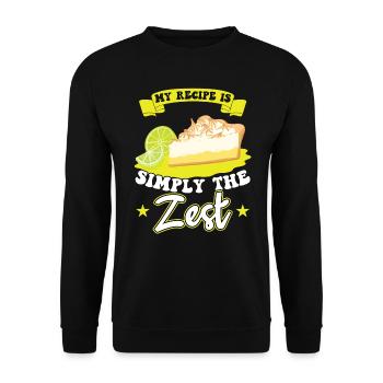 My Recipe Is Simply The Zest - Key Lime Pie - Unisex Sweatshirt - black - Front - Alina (178cm) & Michal (187cm)