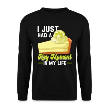 I Just Had A Key Moment In My Life - Key Lime Pie - Unisex Sweatshirt - black - Front - Alina (178cm) & Michal (187cm)