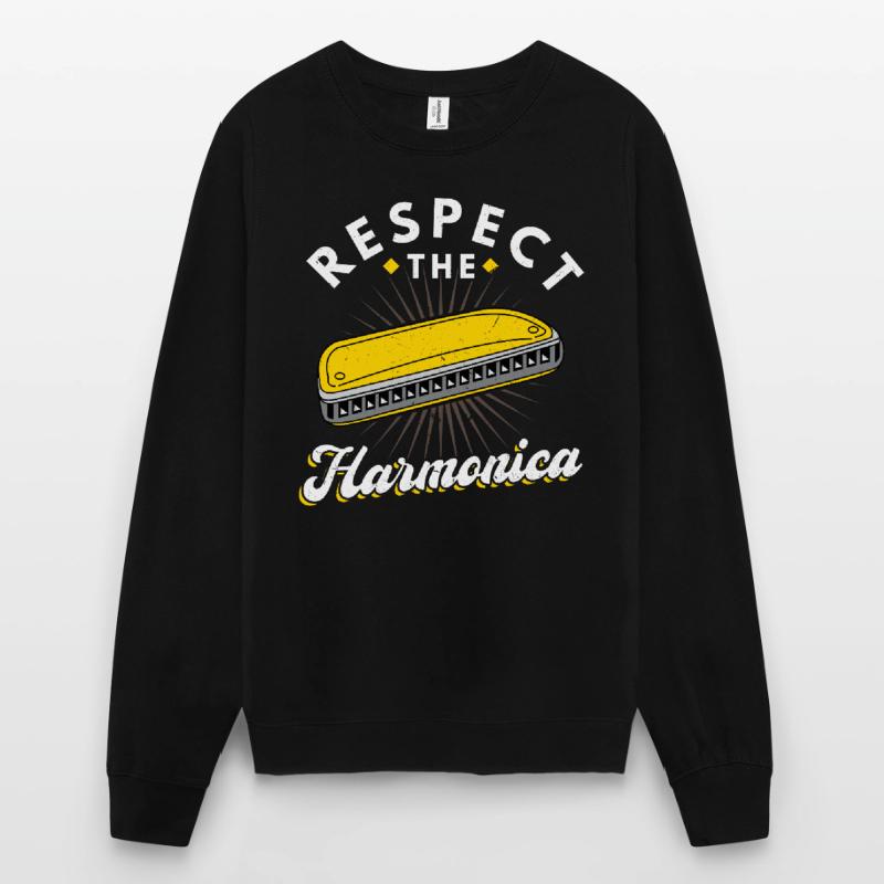 Respect The Harmonica - Harmonica Player Unisex Pullover