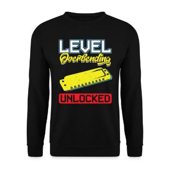Level Overbending Unlocked - Harmonica Player - Unisex Sweatshirt - black - Front - Alina (178cm) & Michal (187cm)
