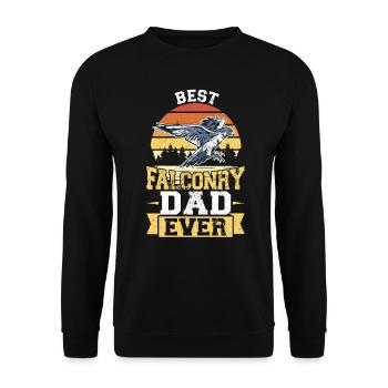 Best Falconry Dad Ever - Unisex Sweatshirt - black - Front - Alina (178cm) & Michal (187cm)