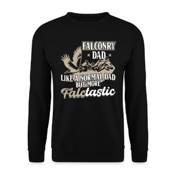Je ne suis pas fou - Je ne fais que dresser des faucons - Fauconnerie - Sweat-shirt Unisexe - noir - Devant - Alina (178cm) & Michal (187cm)