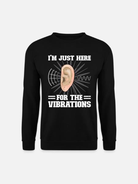 I'm Just Here For The Vibrations - Asl - Unisex Pullover - Schwarz