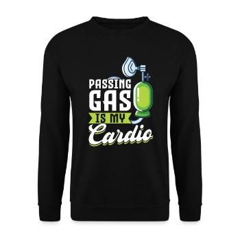 Passing Gas Is My Cardio - Anesthesiologist - Unisex Sweatshirt - black - Front - Alina (178cm) & Michal (187cm)